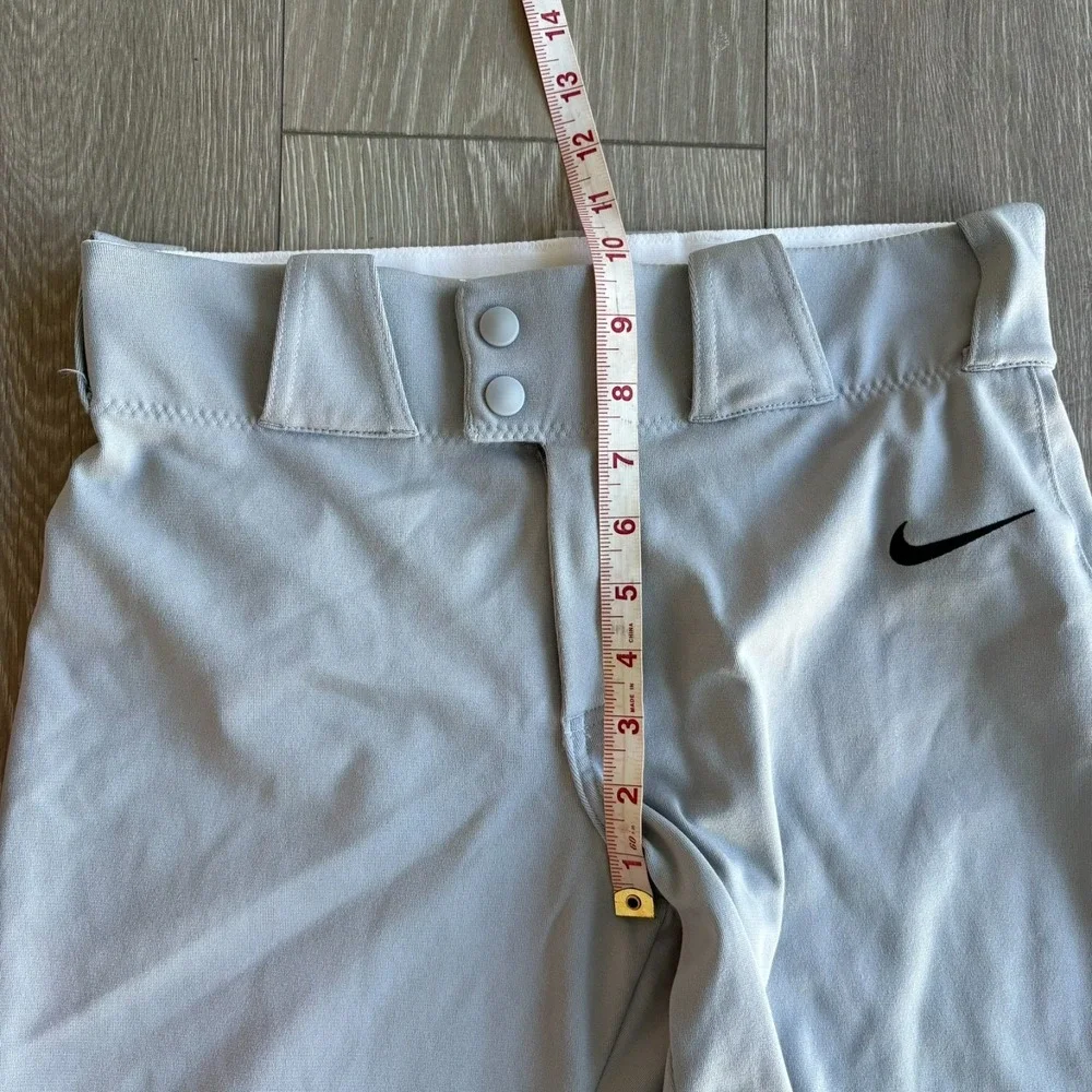 Nike Boys Light Gray Swoosh Logo Performance Vapor Select Baseball Pants Size XL